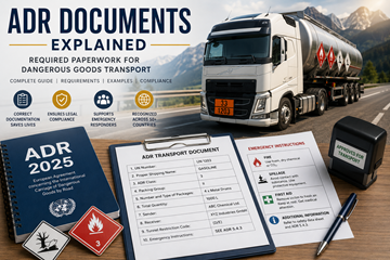 ADR-документи для перевезення небезпечних вантажів і необхідні логістичні документи в Європі