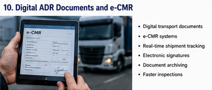 Цифрові ADR-документи на перевезення та логістичні системи e-CMR у Європі