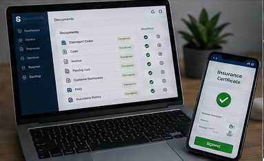 Цифрова логістична платформа з онлайн-страховими сертифікатами та керуванням транспортними документами