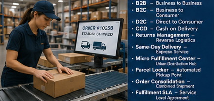 Операції eCommerce-фулфілменту на складі: сортування посилок і обробка онлайн-замовлень