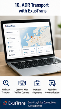 Платформа ADR-логістики, що з’єднує клієнтів небезпечних вантажів і сертифікованих перевізників у Європі