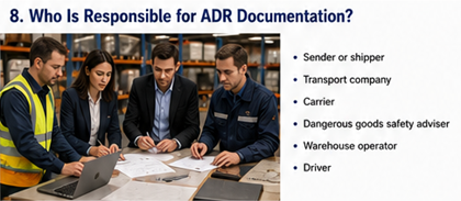 Транспортна компанія та вантажовідправник відповідають за ADR-документи на небезпечні вантажі
