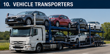 Автовоз перевозить кілька автомобілів по Європі