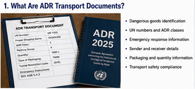 Пояснення ADR-документів для небезпечних вантажів і транспортної документації